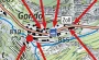 Overview maps of the start and finish areas